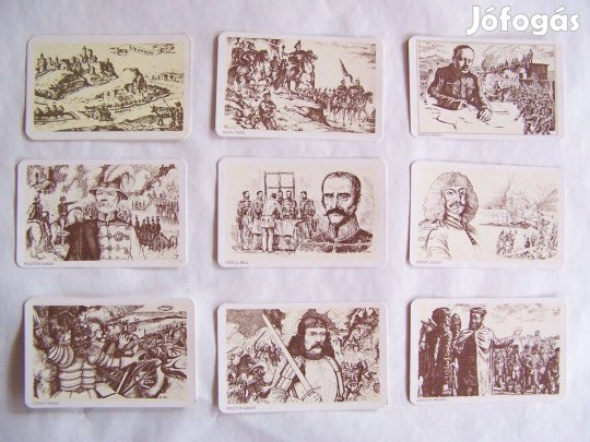 9 darab retro 1988-as történelmi alakok kártyanaptár kártya naptár