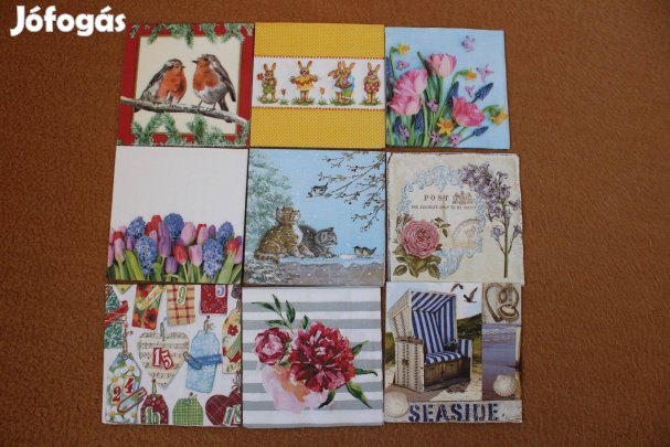 9 db koktél szalvéta