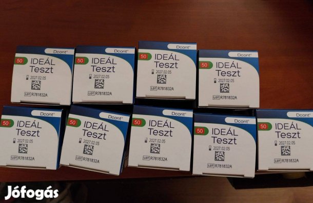 9 doboz Ideál tesztcsík egyben eladó