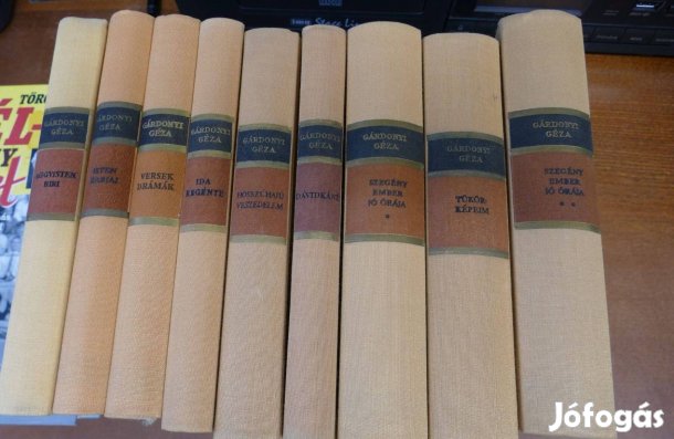 9 kötet Gárdonyi Géza könyv vászon kötésben szép állapotban elsdó