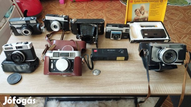 9db régi filmes fényképező eladó. Kodak, Smena, Yunon