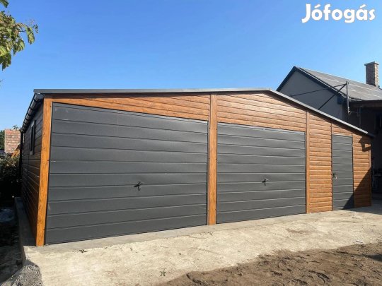 9m széles 6m hosszú fahatású mobilgarázs