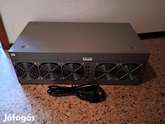 9x 6Gb GPU hasonló mint a Gtx 1060 mining rig 1600w psu