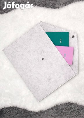 A4 Halványszürke filc mappa