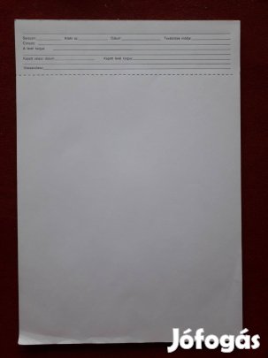 A4-es, sima lapokkal jegyzettömb
