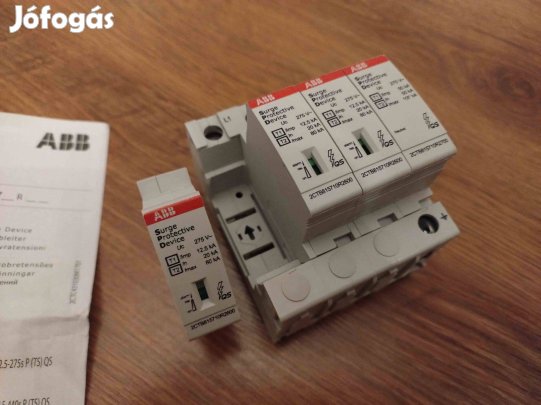 ABB túlfeszültség levezető T1 T2 villámvédelem, bolti ára 190eFt