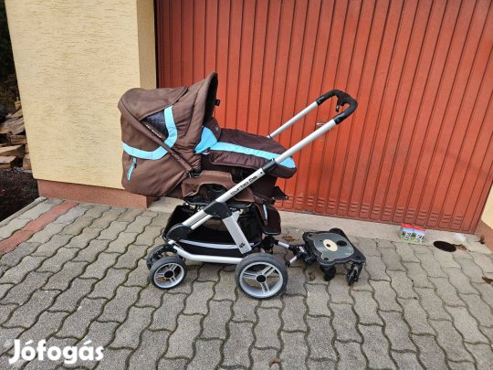 ABC Design babakocsi , testvérfellépő , bundazsák eladó egyben