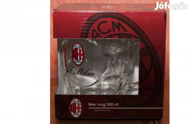AC Milan Söröskorsó 500 ml, Új, Licenszes