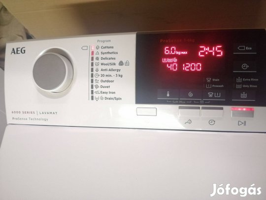 AEG A+++ 3 és fél éves mosógép 1200f újszerü garancia válalással