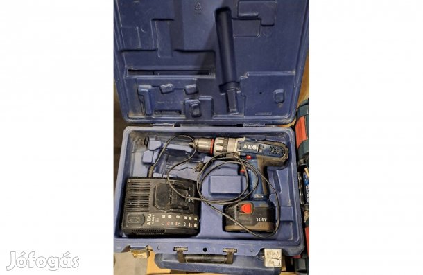 AEG akkus fúró+csavarbehajtó töltővel+akkumulátorral