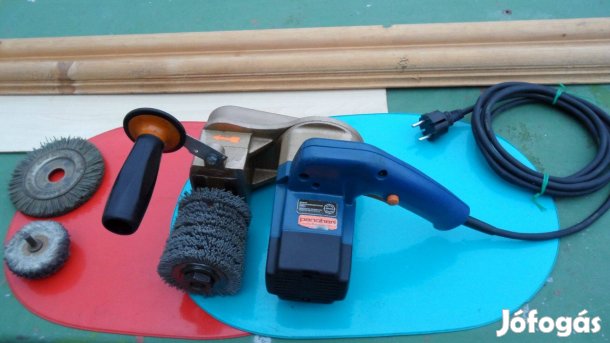 AEG flex csiszoló kefegép rusztikáló 100x120 mm tartozékkal tárcsa stb