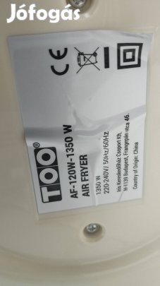 AF 120 W Too 5.2 Liter Forrólevegős Sütő