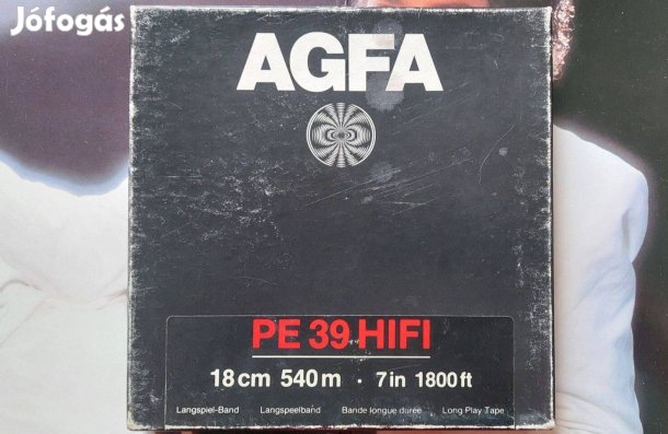AGFA PE 39 18cm 540m 7iN 1800ft Orsós Magnószalag AGFA MAGNÓ Szalag