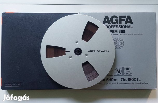 AGFA Professional PEM 368 540m Fém Orsó Orsós Magnószalag MAGNÓ Szalag