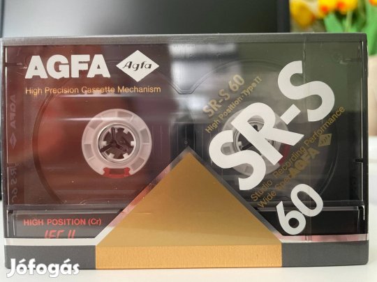 AGFA SR-S 60 1989 chrome bontatlan, új magnó kazetta, audio kazetta