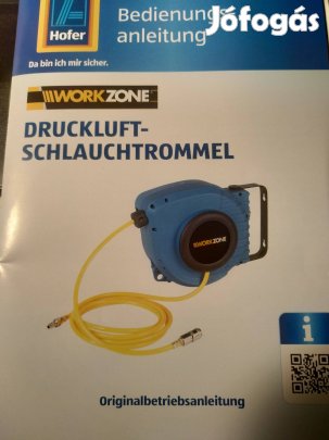 ALDI Workzone 10 méteres falra szerelhető önvisszacsévélő levegő cső