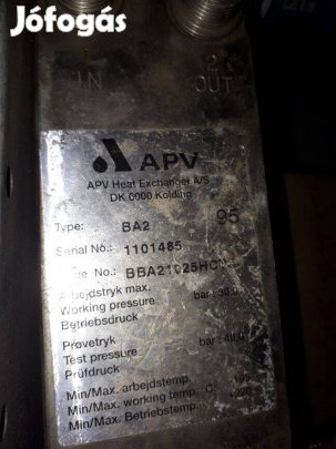APV BA 2 lemezes hőcserélő eladó