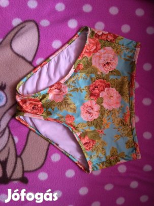 ASOS szines viragos noi bikini, furdoruha, 75D felso,38 also, Uj