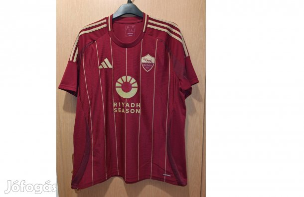 AS Roma eredeti adidas bordó arany 2024-25 mez (2XL)