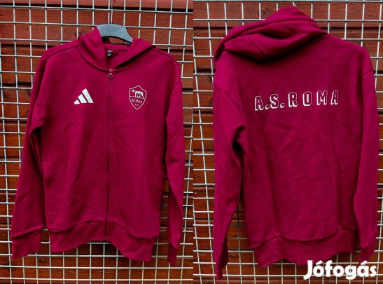 AS Roma eredeti adidas bordó kapucnis felső (XS)