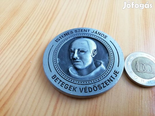 A Betegek védőszentje Istenes Szent János emlékérem