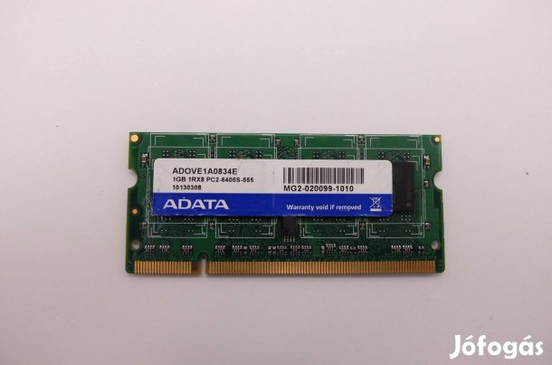 A-Data 1GB DDR2 800MHz RAM memória laptopba SO-DIMM Adove1A0834E