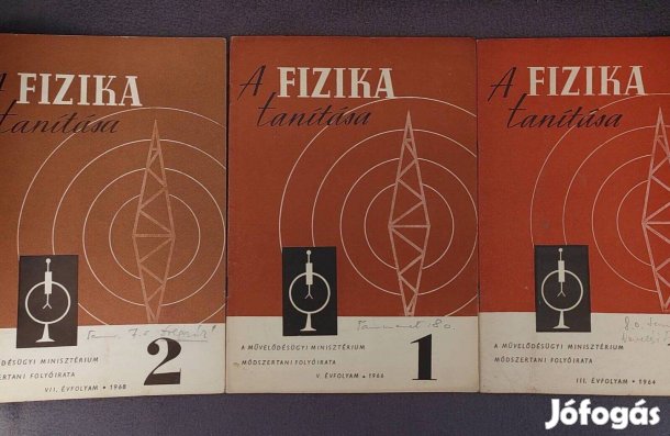 A Fizika Tanítása, 1964/1.,1966/1.,1968/2- Módszertani Folyóirat