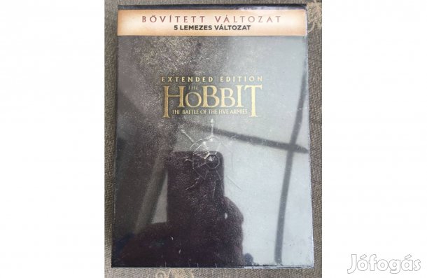 A Hobbit - Az ÖT Sereg Csatája - bővített változat 5 DVD csomagolt új