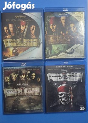 A Karib tenger kalózai 1,2,3,4rész blu-ray
