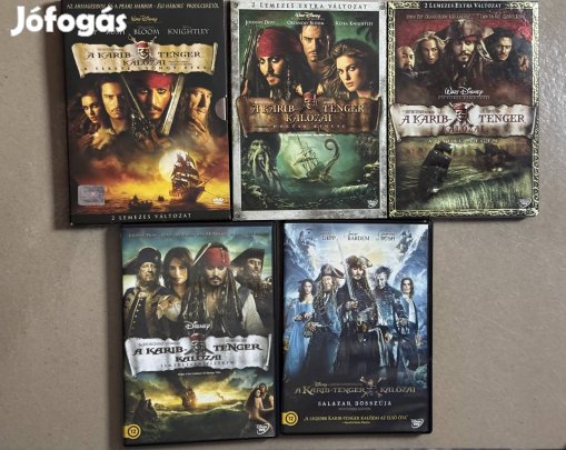 A Karib tenger kalózai összes része dvd