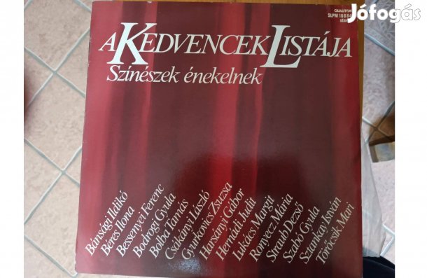A Kedvencek Listája Színészek énekelnek bakelit hanglemez eladó