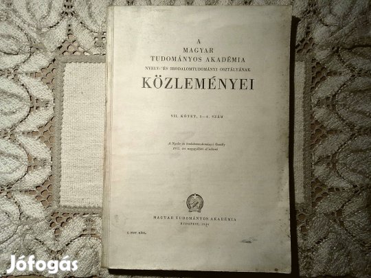A Magyar Tudományos Akadémia Nyelv és Irodalomtudományi O. közleményei