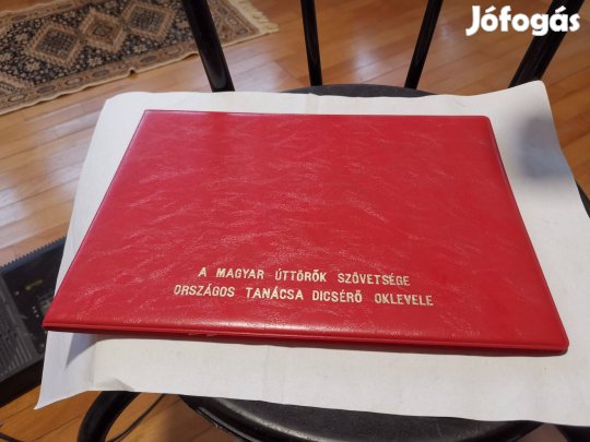 A Magyar Úttörők Szövetsége Országos Tanácsa dicsérő oklevele úttörő