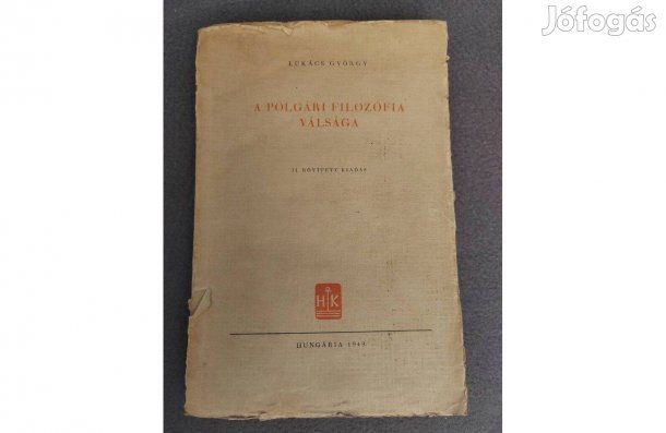 A Polgári Filozófia Válsága, 1949- Lukács György