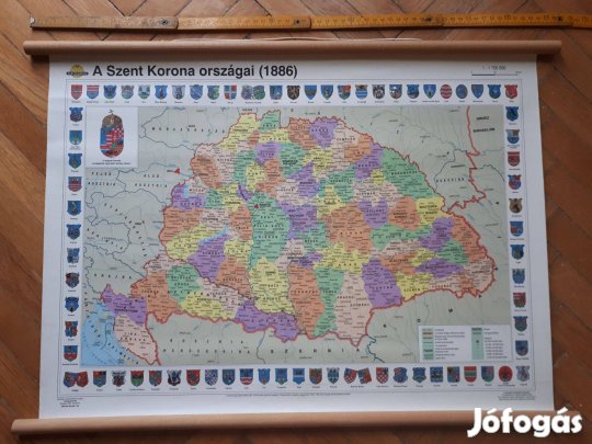 A Szent Korona országia (1886) térkép eladó