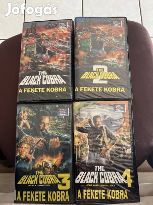 A fekete kobra 1-4 vhs pakk drive 2000 akció.  