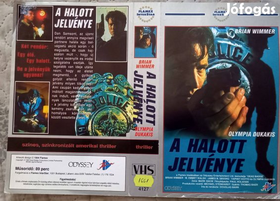 A halott jelvénye - thriller VHS - nagytok