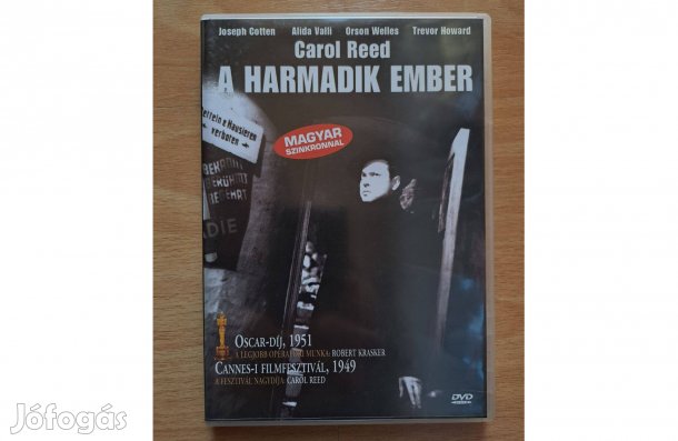 A harmadik ember DVD, Orson Welles klasszikusa. Újszerű!