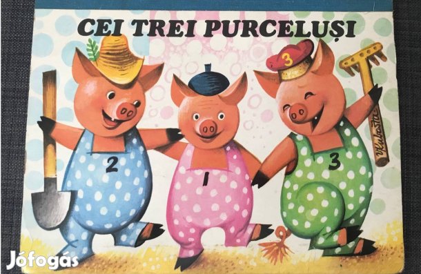 A három kismalac, román nyelvű, 3D Kubasta térbeli mesekönyv (1982)