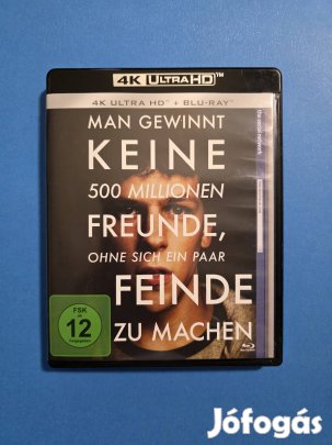 A közösségi háló 4k (The social network 3lemezes) blu-ray