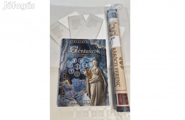 A legnagyobb magyar géniuszok színarannyal bevont érmeken! (3db.)