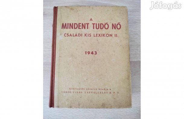 A mindent tudó nő Családi Kis Lexikon II. 1943
