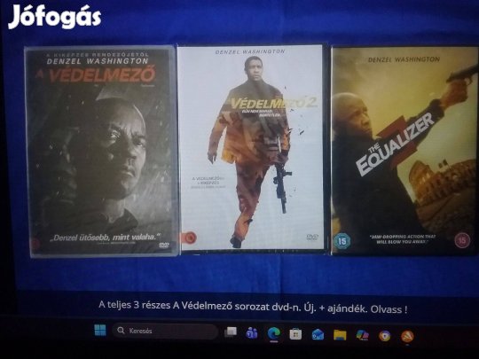 A teljes 3 részes A Védelmező sorozat dvd-n. Olvass !