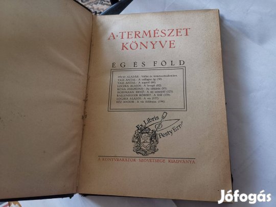 A természet könyve - ég és Föld (1930) - természettudomány fiataloknak