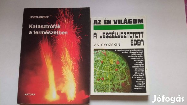 A veszélyeztetett éden + Katasztrófák a természetben könyv együtt 700