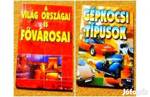 A világ országai és fővárosai - Gépkocsi típusok - (Új könyvek)