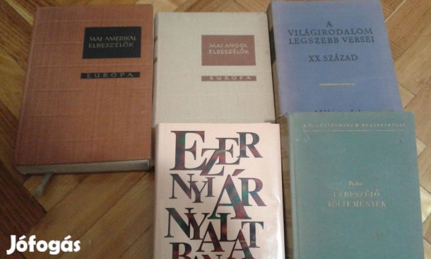 A világirodalom legszebb elbeszélés- és verseskötetei eladók
