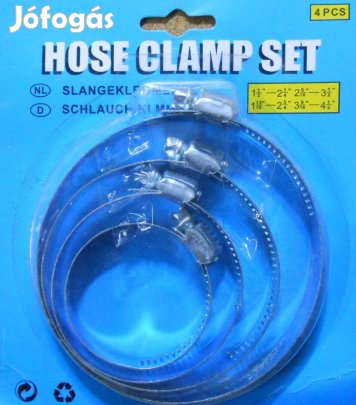 Aba bilincs tömlőbilincs csőbilincs szorítóbilincs készlet 4db