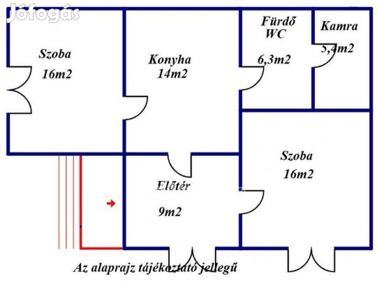 Abasári eladó 80 nm-es ház
