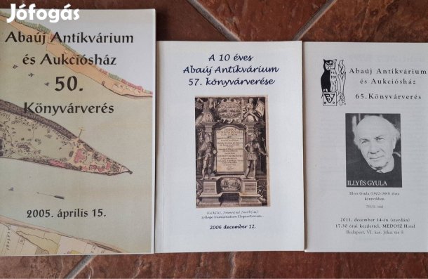 Abaúj antikvárium aukciós katalógusai